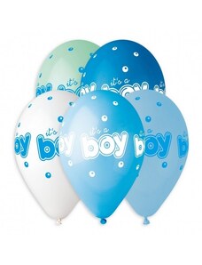 Godan Latexové balóny na hélium It's a Boy Blue 13" - 5 ks
