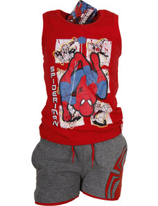 Spiderman letná súprava červeno-sivá