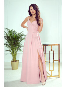 NUMOCO Elegantné ružové maxi šaty DANIELE 299-2
