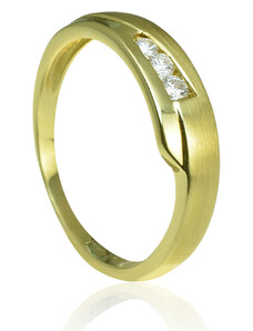 GOLDIE Zlatý prsteň s diamantmi Frida LRG023.ALB