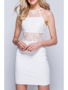 Beangel Dámske čipkované šaty Olivia biele