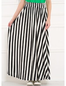 Glamorous by Glam Dámska dlhá sukňa s pruhmi čierno - biela