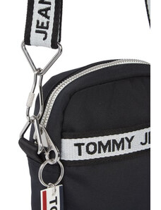Tommy Hilfiger Tommy Jeans malá černá crossbody LOGO TAPE REPORTER NYLON