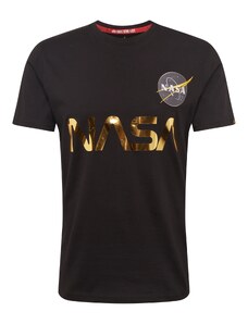 ALPHA INDUSTRIES Tričko 'NASA Reflective T' zlatá / čierna