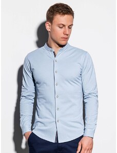 Ombre Clothing Zaujímavá modrá košeľa K542