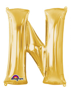 Amscan Fóliový balónik písmeno N 86 cm zlatý