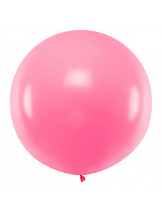 PartyDeco Guľatý latexový Jumbo balón 1m ružový