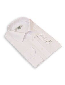 Darex Pánska biela košeľa Slim s dlhým rukávom, veľkosť 43