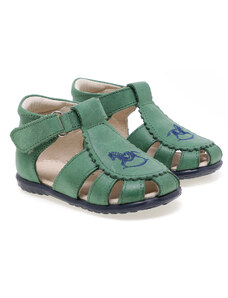 Detské kožené sandálky EMEL E1670-10 Zelená