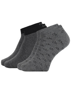 CALVIN KLEIN - 2PACK členkové ponožky gray s logom CK