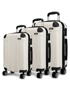 KONO Set cestovných kufrov - pre rodinu, béžový
