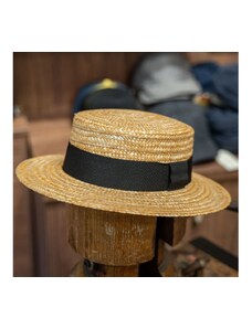 Fiebig - Headwear since 1903 Letní slaměný boater klobouk - unisex žirarďák- Carlsbad Hat Co.
