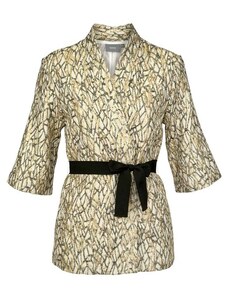 Sako v kimonovom štýle b.young, béžovo-zlatá
