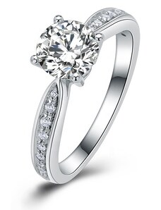 Royal Fashion strieborný rhodiovaný prsteň Elegance HA-GR02-SILVER