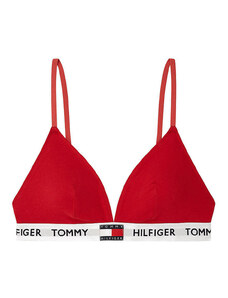 TOMMY HILFIGER - Tommy cotton červená podprsenka s jemnou výstužou a nastaviteľnými ramienkami