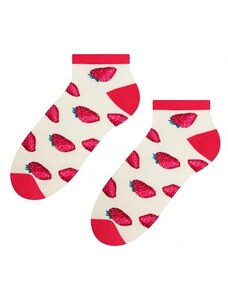 Steven Dámske letné ponožky členkové, s motívom jahody, veľ. 38-40