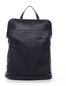 Dámsky kožený batôžtek kabelka čierny - ItalY Houtel čierna