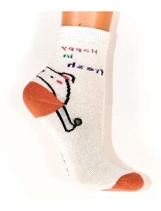 AURA.VIA Detské biele ponožky FRES
