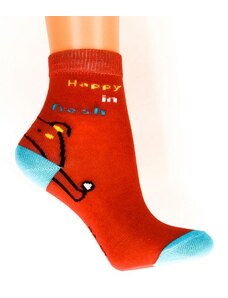 AURA.VIA Detské červené ponožky FRES