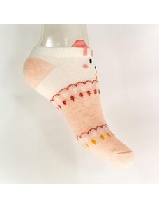 AURA.VIA Bielo-oranžové ponožky LILY