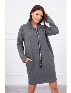 Mondo Italia Šaty s kapucňou Bonjour MI0153 grafitové