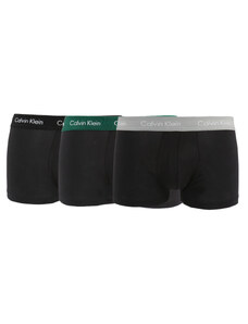 Calvin Klein 3pack pánske boxerky - Low Rise Trunk Čierna - Sivá