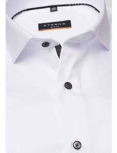 ETERNA Slim Fit pánska košeľa biela cover s tmavým kontrastom Non iron Cover