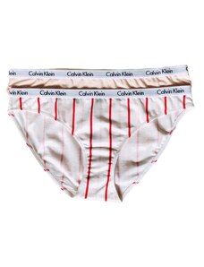 Calvin Klein dámske nohavičky 2pack bikini Rúžová-Biela