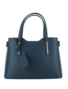 Talianske kožené kabelky luxusné na rameno Carina modré