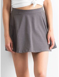 Fashionhunters Dark grey elongated miniskirt