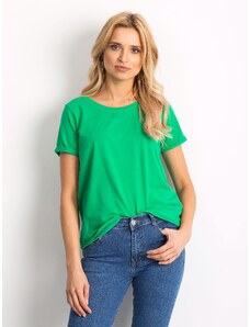 Basic Dámske zelené bavlnené tričko