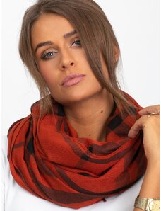 Fashionhunters Brown checkered scarf
