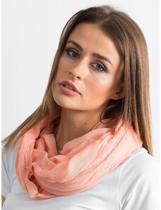 Fashionhunters Peach scarf with rhinestones