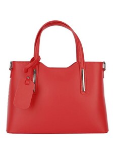 Talianske kožené kabelky luxusné na rameno Carina červené