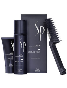 Wella Professionals Tónovacia pena na vlasy pre mužov 60 ml + šampón na vlasy 30 ml SP Men (Gradual Tone) čierna