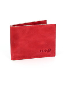 Kožená peňaženka GORA slim G01 - červená