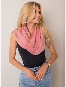 Fashionhunters Dirty pink scarf with flowers