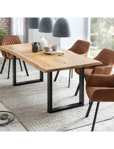 SALESFEVER Dubový jedálenský stôl 40 mm 120 × 80 × 75 cm