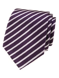Fialová pánska kravata s prúžkami Avantgard 561-81316