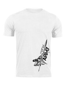 DRAGOWA krátke tričko spartan army Myles, biela 160g/m2