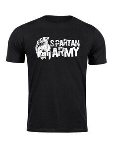 DRAGOWA krátke tričko spartan army Aristón, čierna 160g/m2