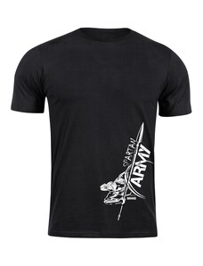 DRAGOWA krátke tričko spartan army Myles, čierna 160g/m2