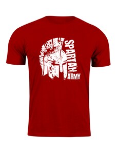 DRAGOWA krátke tričko spartan army León, červená 160g/m2