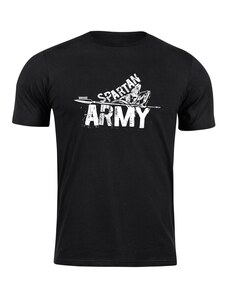 DRAGOWA krátke tričko spartan army Nabis, čierna 160g/m2