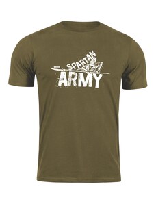 DRAGOWA krátke tričko spartan army Nabis, olivová 160g/m2