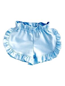 ZuMa Style Dievčenské nohavice letné s volánikmi modré - 110, Modrá