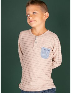 BASIC Chlapčenské tričko s kapsičkou TY-BZ-9111.98-beige
