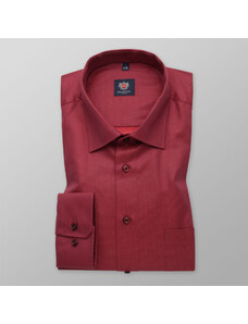 Willsoor Pánska košeľa slim fit červenej farby 11672
