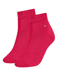 TOMMY HILFIGER - fold over rose red ponožky