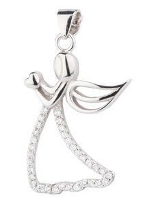 Emporial strieborný rhodiovaný náhrdelník Anjel strážny HA-GP42
